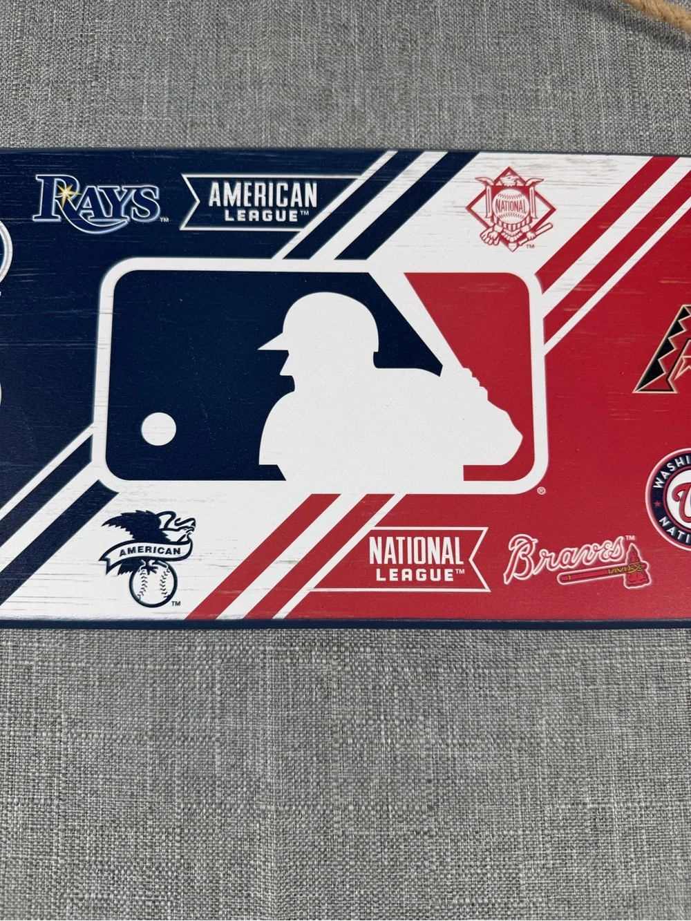 Open Road Brands MLB Logos Wall Sign - Red, Blue, White